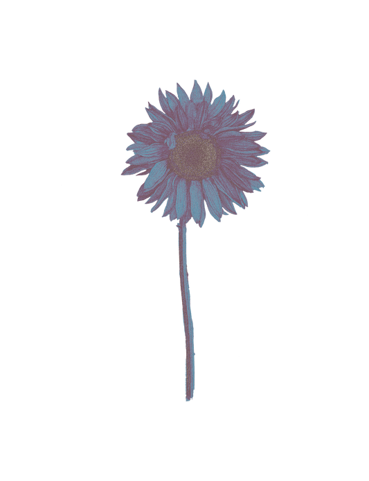 Dusty Blue Sunflower T-shirt
