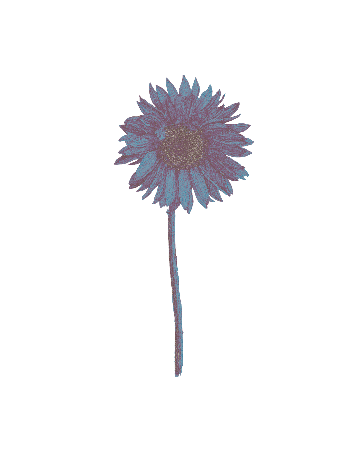 Dusty Blue Sunflower Hoodie