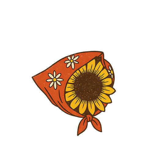 Lady Sunflower in Red t-shirt